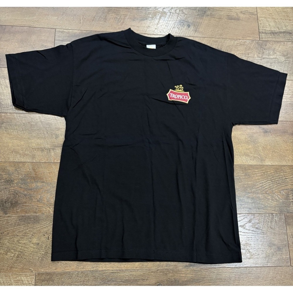 Vintage‎ 90s Tropico Liqueur Bacardi Promo T-Shirt Black Large Made In USA